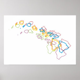 Póster desenfoque del orgullo hawaiano