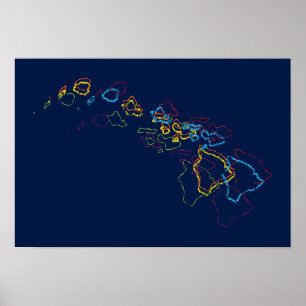 Póster desenfoque del orgullo hawaiano