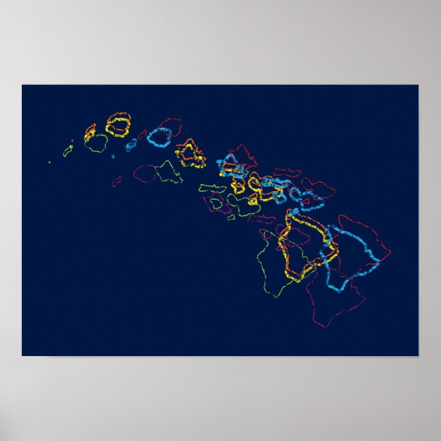 Póster desenfoque del orgullo hawaiano (Frente)