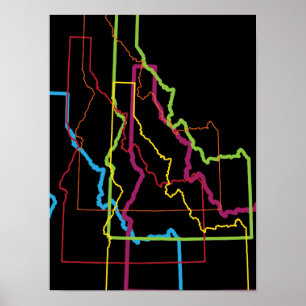 Póster desenfoque del orgullo idaho