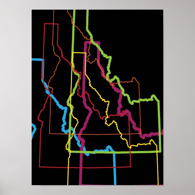 Póster desenfoque del orgullo idaho (Frente)