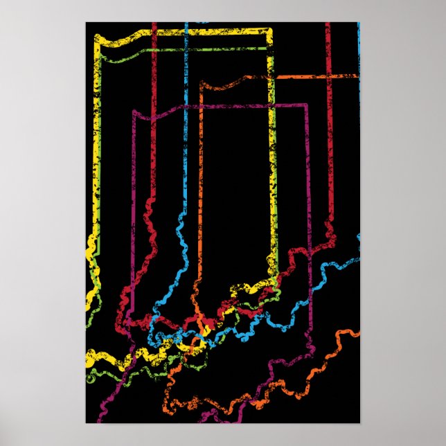 Póster desenfoque del orgullo indio (Frente)