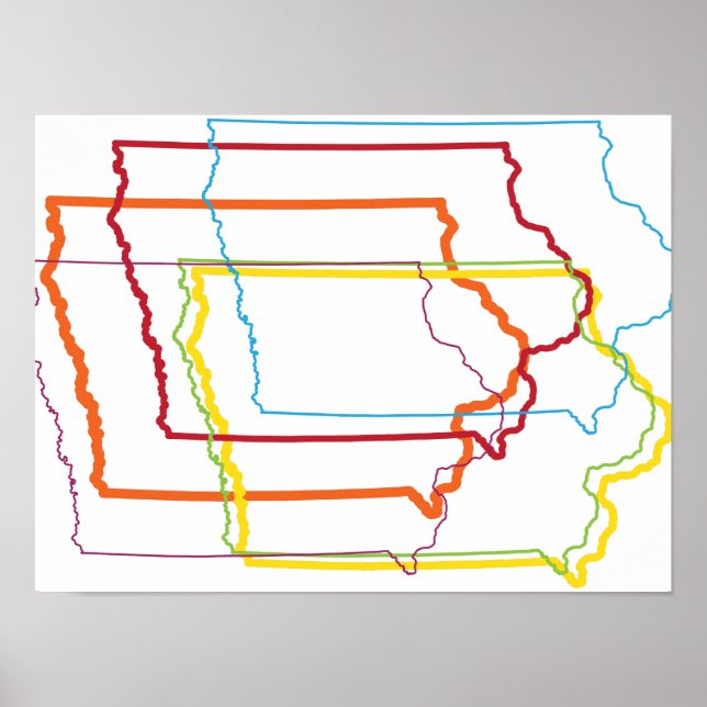 Póster desenfoque del orgullo iowa (Frente)