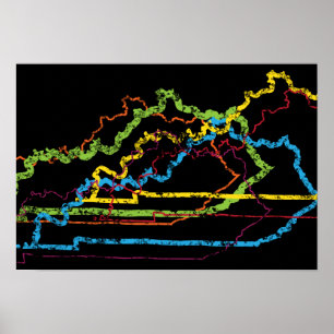 Póster desenfoque del orgullo kentucky