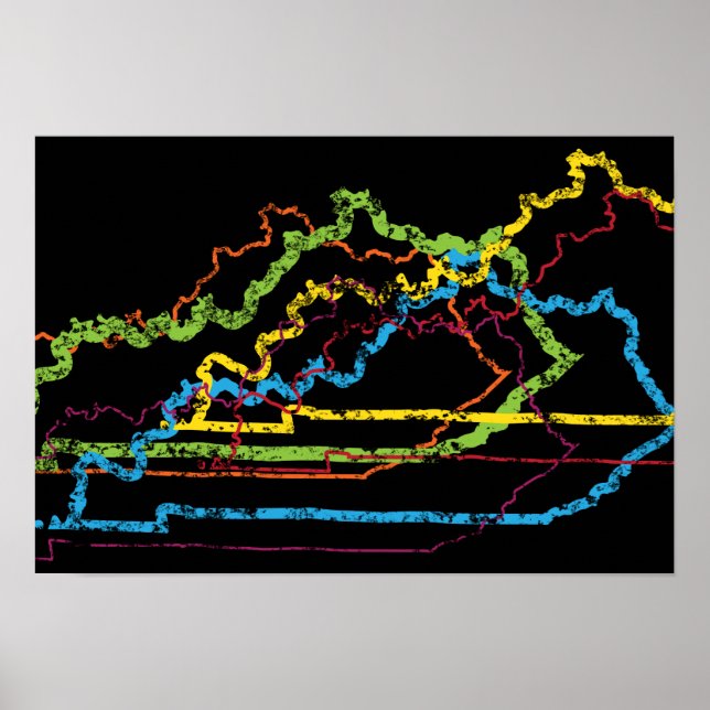 Póster desenfoque del orgullo kentucky (Frente)