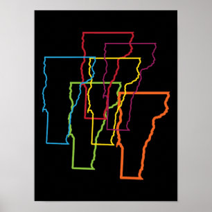 Póster desenfoque del orgullo vermont