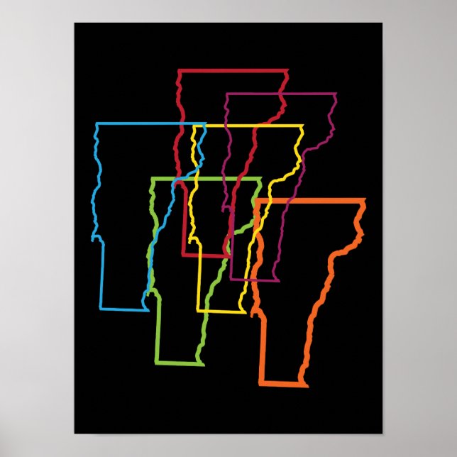 Póster desenfoque del orgullo vermont (Frente)