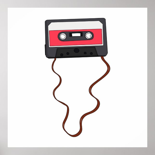 Póster Desenganche la cinta mixtape Retro Vintage (Frente)