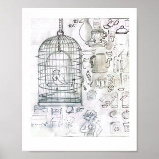 Póster Desenho, Arte, criativo, imaginação.