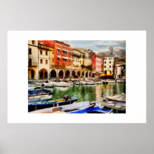 Póster Desenzano - antiguo puerto