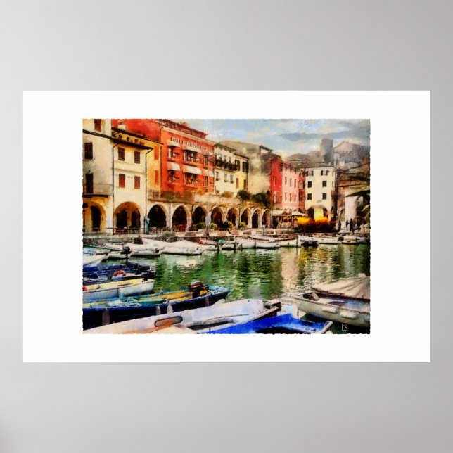 Póster Desenzano - antiguo puerto (Frente)