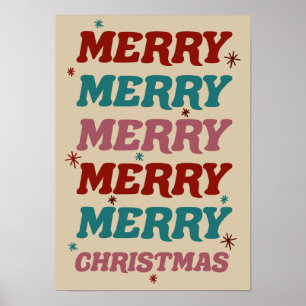 Póster Deseos Cálidos Elegantes Vintage Navidad Whimsy