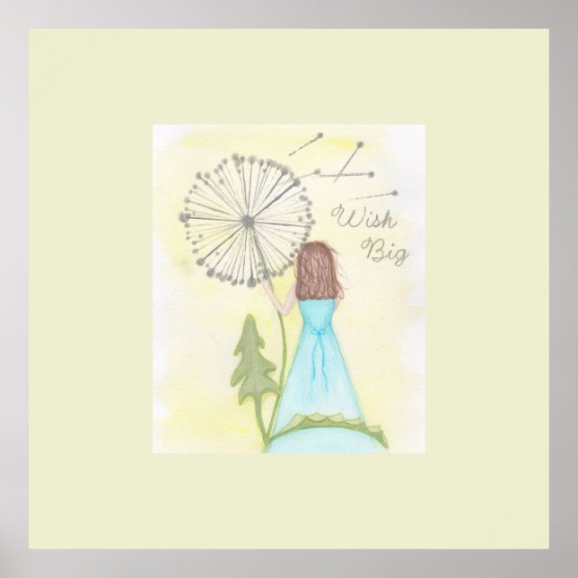 Póster Deseos en una niñita de diente de león (Frente)
