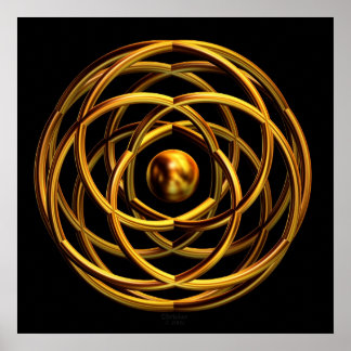 Póster 'Deseos entrelazados dorados'