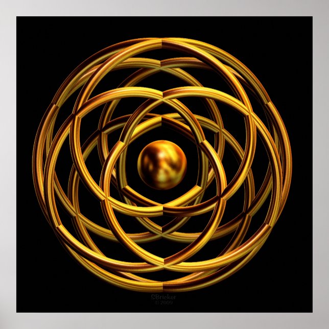 Póster 'Deseos entrelazados dorados' (Frente)