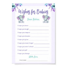 Deseos para bebés Dos Chicas Ducha Tarjeta Digital