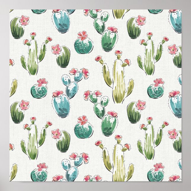 Póster Desert Bloom Step | Pink Pattern (Frente)
