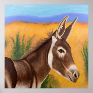 Póster Desert Burro