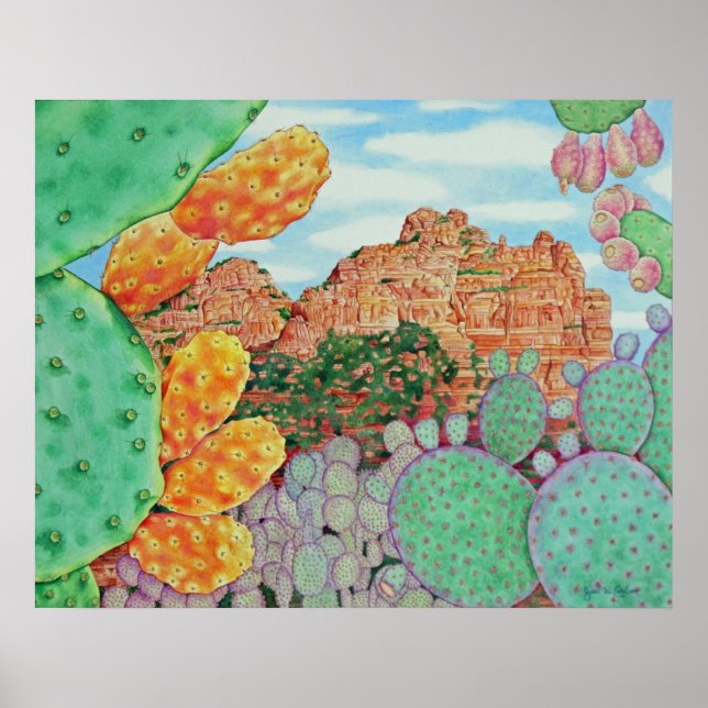 Póster Desert Cacti (Frente)