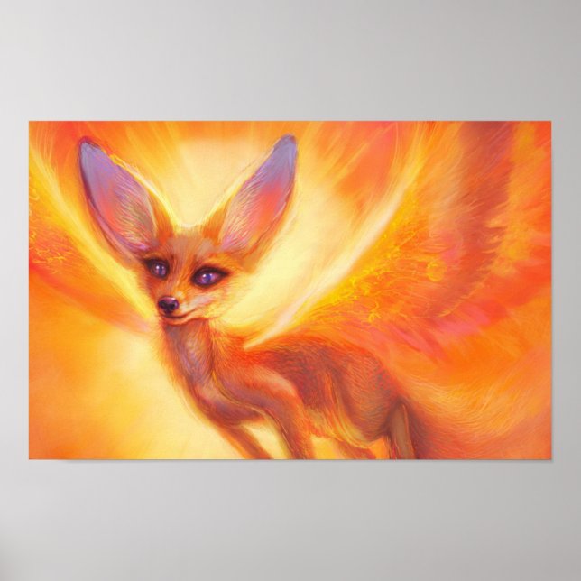 Póster Desert Ember – Radiant Fox Art Poster (Frente)