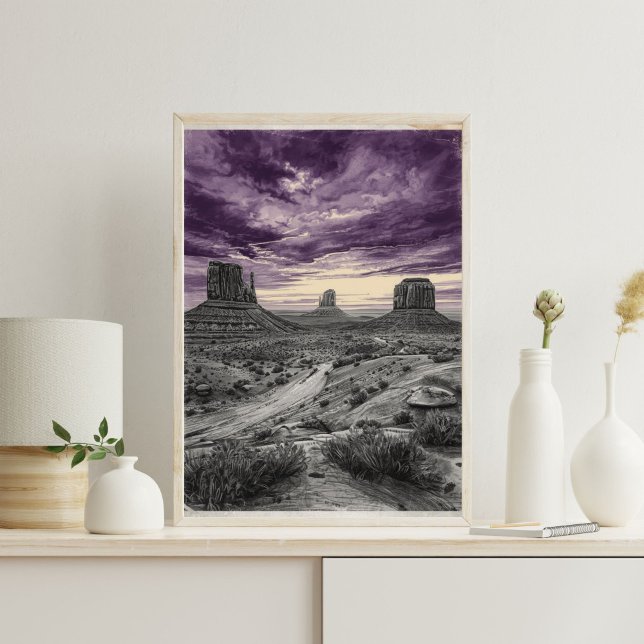 Póster Desert Giants – Vintage Monument Valley  (Subido por el creador)