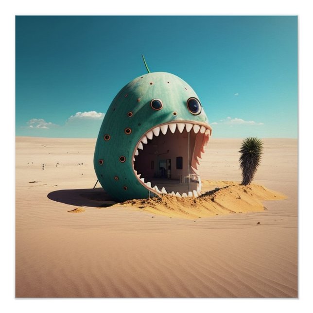 Póster Desert monster house (Anverso)