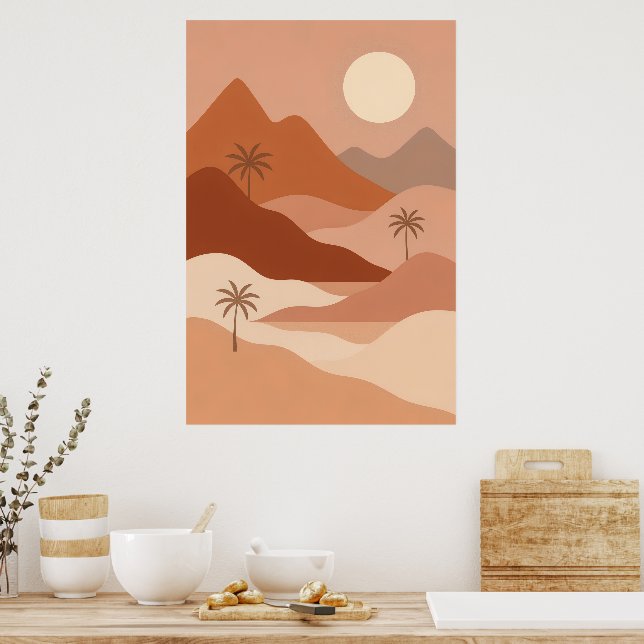 Póster Desert Serenity | Boho Style Wall Art (Cocina)