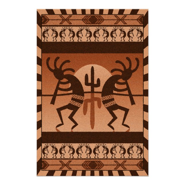 Póster Desert Sun Cactus Kokopelli Southwest (Anverso)