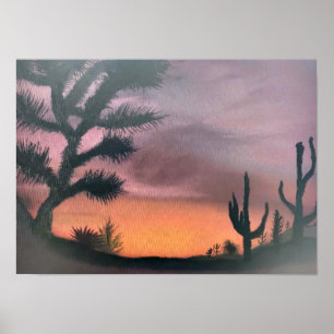Póster Desert Sunset Print