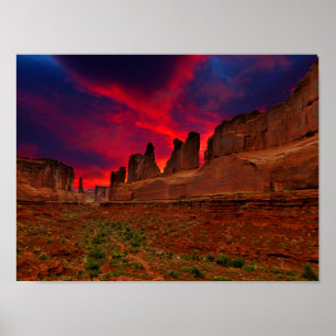 Póster Desert Twilight Sunset