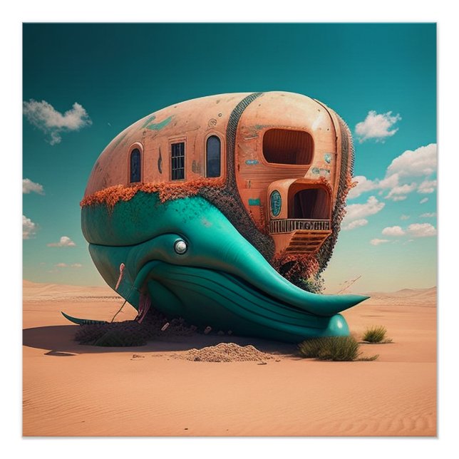 Póster Desert whale house (Anverso)