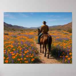 Póster Desert Wildflowers Greeting Card - Spring Western 