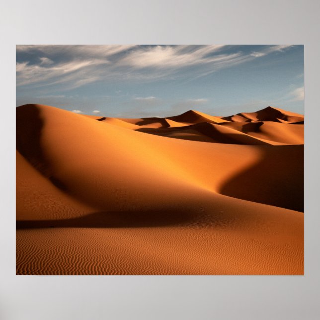 Póster Deserts | Erg Chebbi Dunes Morocco (Frente)