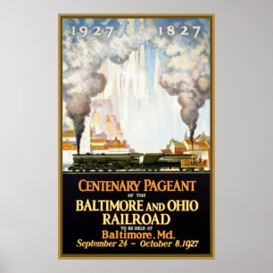 Póster Desfile centenario Baltimore y ferrocarril de Ohio