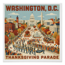 Póster Desfile de Acción de Gracias de Washington, D.C.