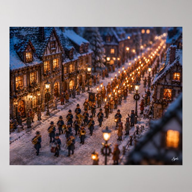 Póster Desfile de antorchas en miniatura de invierno (Frente)