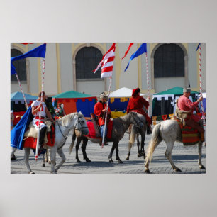 Póster Desfile de caballeros medievales