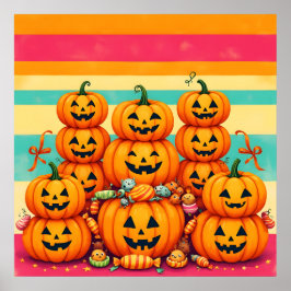 Póster Desfile de calabaza Sunset