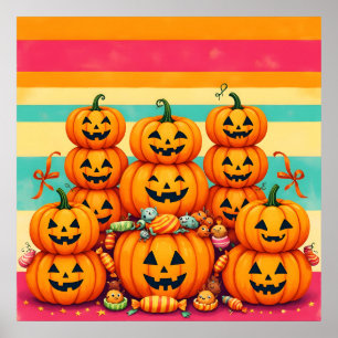 Póster Desfile de calabaza Sunset