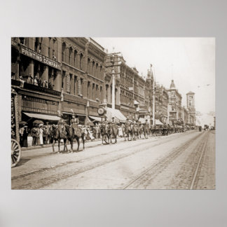 Póster Desfile de circo en Tacoma WA, alrededor de 1900