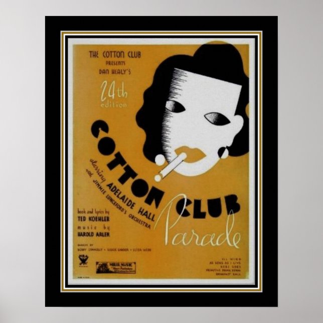 Póster Desfile de Cotton Club Art Deco 1934 (Frente)