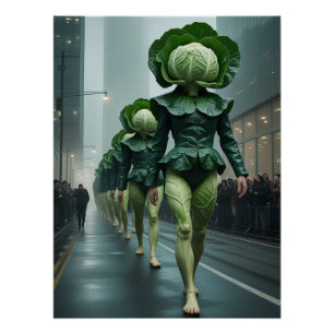 Póster Desfile de repollo en la ciudad