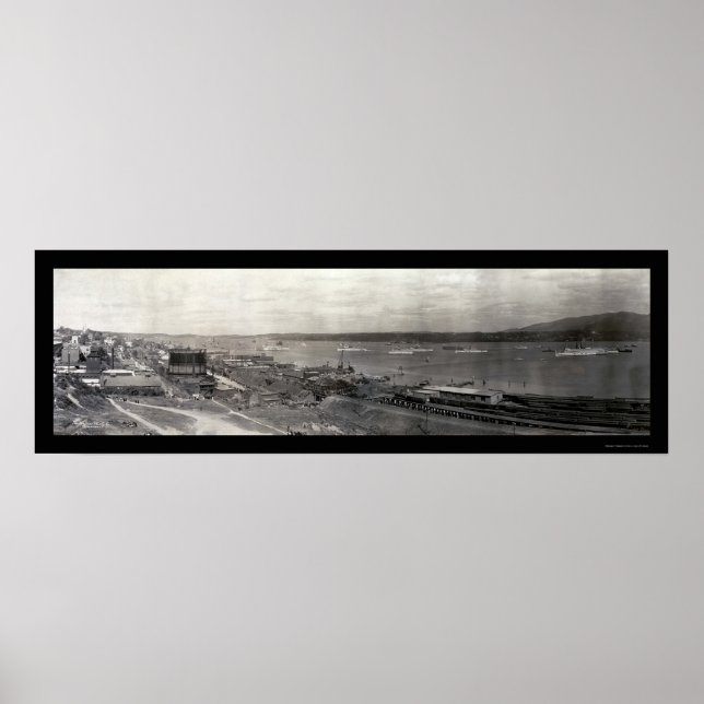 Póster Desfile del río Hudson Foto 1909 (Frente)