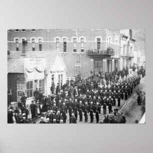 Póster Desfile en Deadwood, fotografía de la calle del SD
