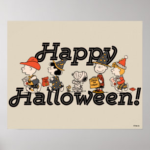 Póster Desfile Feliz Halloween de la Pandilla de Peanuts