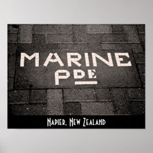 Póster Desfile marino, Napier, Nueva Zelanda