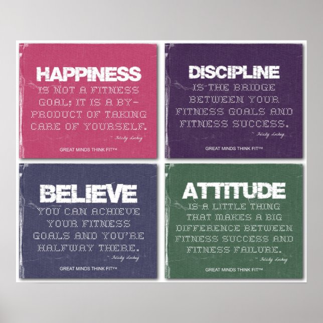 Póster Desgarrado por el éxito de la aptitud física (Frente)