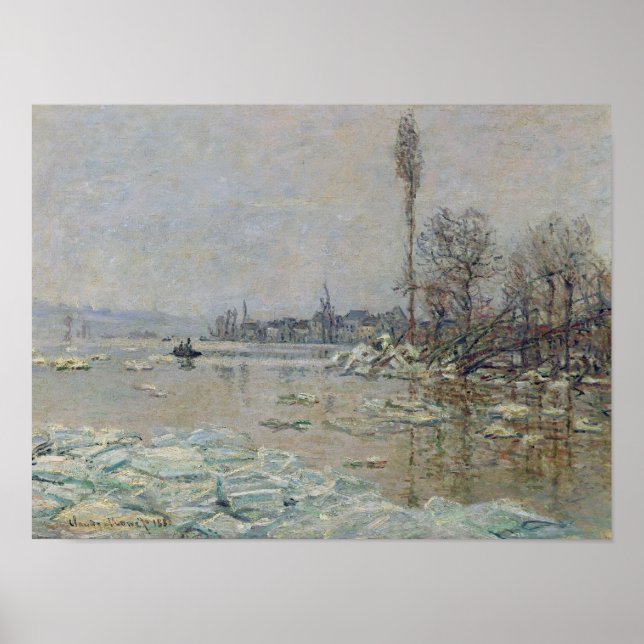 Póster Desglose del hielo, 1880 (Frente)