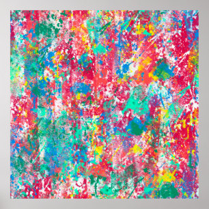 Póster desi de tela de ilustracion digital abstracta sin 