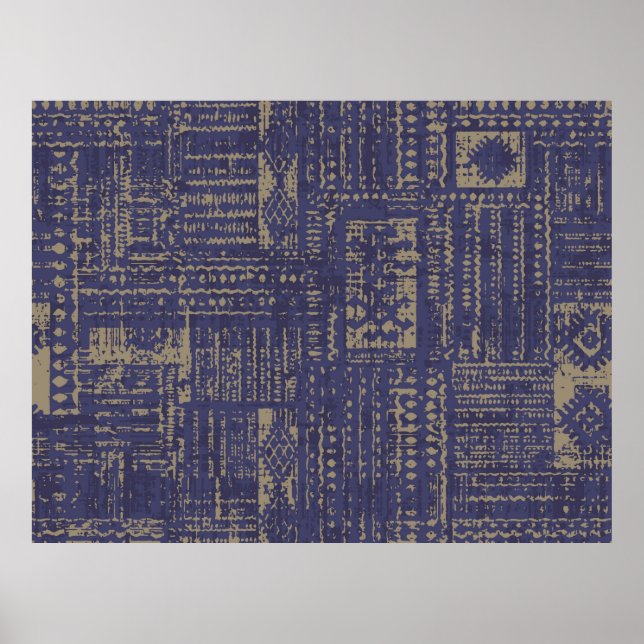 Póster Desi moderno abstracto, contemporáneo de patrones  (Frente)